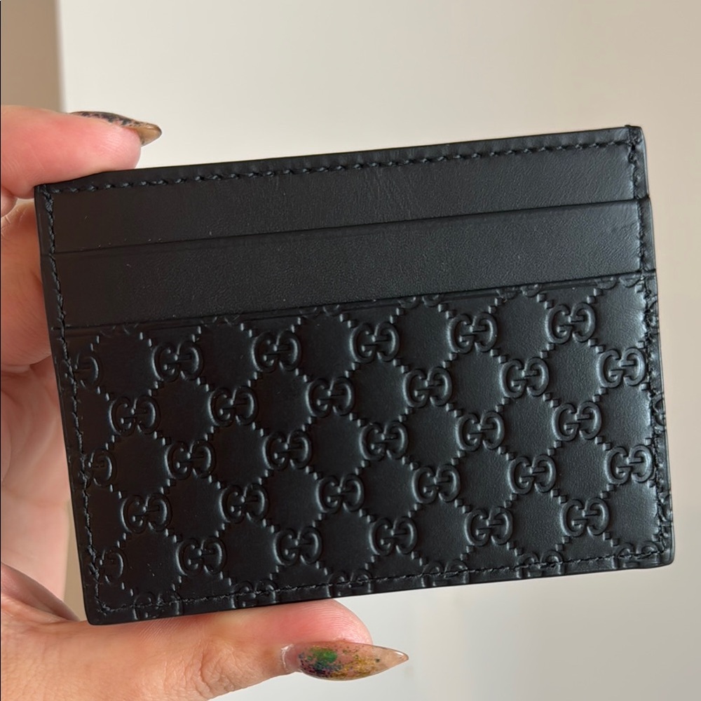 Gucci Black Leather Card Holder